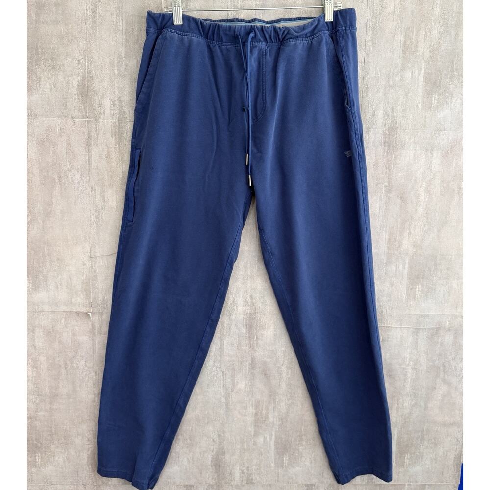 Mack Weldon Ace Sweatpants Men’s XL Blue Cotton Stretch Joggers Lounge READ!
